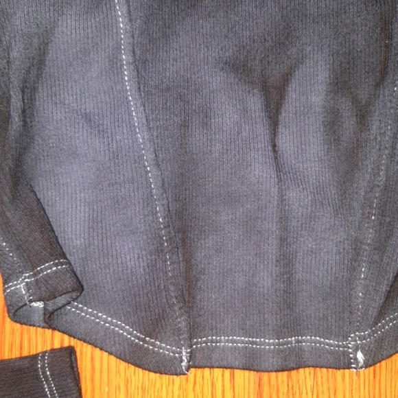 (S) Garage Crop Tie Dye Boned Micro Ribbed MotoTop - Picture 5 of 6